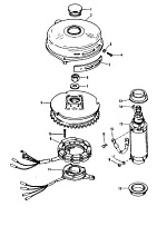 Маховик и статор 2-Х ТАКТНОГО ПЛМ MERCURY 50EO Серийный номер от 0D000750 до 0G290584