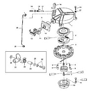 Ручной стартер 2-х тактного ПЛМ MERCURY 5 M Серийный номер от 0T894439 и выше