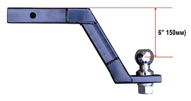 Фаркоп с шаром 50 мм, занижение 6" (150 мм) (Комплект с установкой)